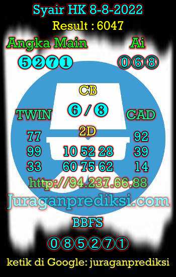 Prediksi Hk 8 Agustus 2022 hari ini dari Forum Syair hk adalah Prediksi Hongkong 8 8 2022 dan syair hongkong hari ini